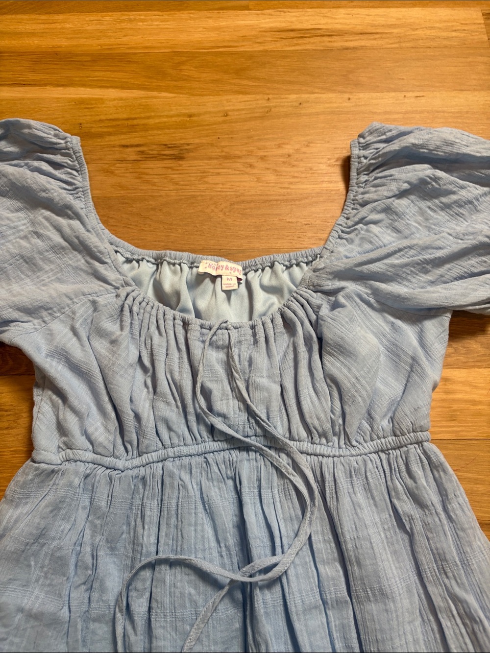 Honey & Sparkle Blue Babydoll Dress - Picture 3 of 14